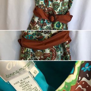 Donna Morgan Women’s 100% Silk Paisley Style Dress